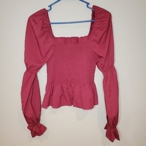 New Women's Pink Long Sleeve Top